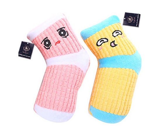 딩동펫 반려동물 뽀그링 삑삑이 양말 장난감 2종 세트